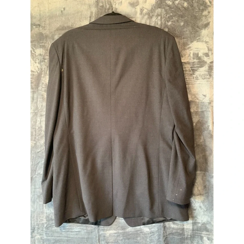 Eddie Bauer Vtg Blazer Mens 42 Regular Two-Button Charcoal Grey Business Flaw